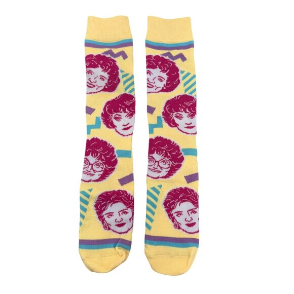 Golden Girls Yellow Crew Socks 1 Pair Womens OS - Picture 1 of 4
